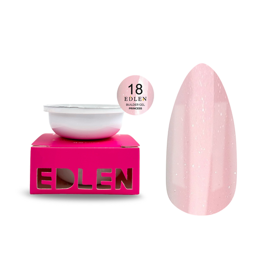 EDLEN. REFILE, Builder gel Princess №18, 15 ml. ЗМІННИЙ КАРТРИДЖ, гель для нарощування