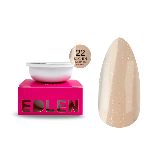 EDLEN. REFILE, Builder gel Princess №22, 15 ml. ЗМІННИЙ КАРТРИДЖ, гель для нарощування