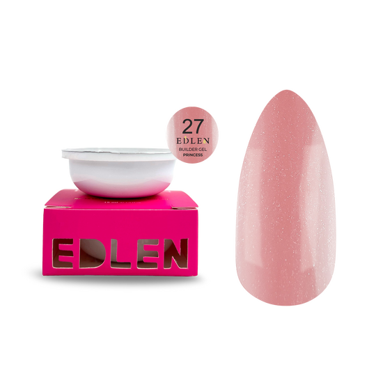 EDLEN. REFILE, Builder gel Princess №27, 15 ml. ЗМІННИЙ КАРТРИДЖ, гель для нарощування