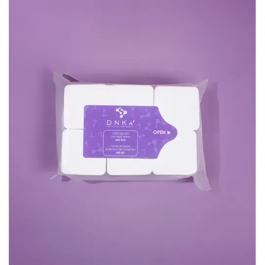 DNKa'. Lint-free perforated wipes, 600 pcs. Безворсові серветки для манікюру перфоровані, 600 шт