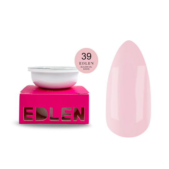 EDLEN. REFILE, Builder gel Butterfly №39, 30 ml. ЗМІННИЙ КАРТРИДЖ, гель для нарощування