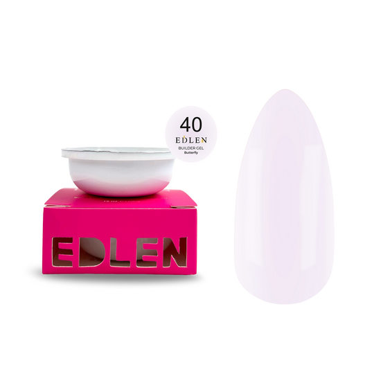 EDLEN. REFILE, Builder gel Butterfly №40, 30 ml. ЗМІННИЙ КАРТРИДЖ, гель для нарощування