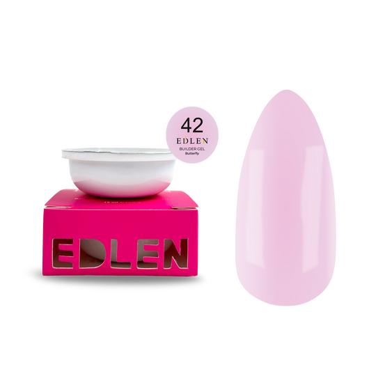 EDLEN. REFILE, Builder gel Butterfly №42, 30 ml. ЗМІННИЙ КАРТРИДЖ, гель для нарощування