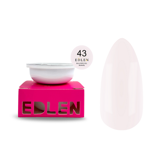EDLEN. REFILE, Builder gel Butterfly №43, 30 ml. ЗМІННИЙ КАРТРИДЖ, гель для нарощування
