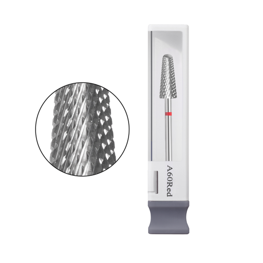 GA&MA. Carbide Max nail drill bit, A60Red. Фреза твердосплавна "Конус усічений", червона, Ø 6 мм