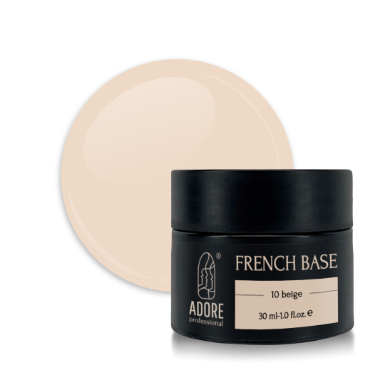 ADORE. French Base, №10, Beige, 30 ml. Камуфлююча база