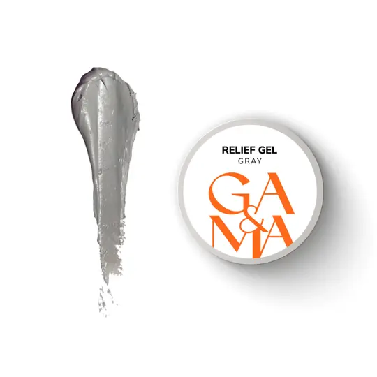 GA&MA. Relief gel, grey, 5 g, рельєф гель, сірий