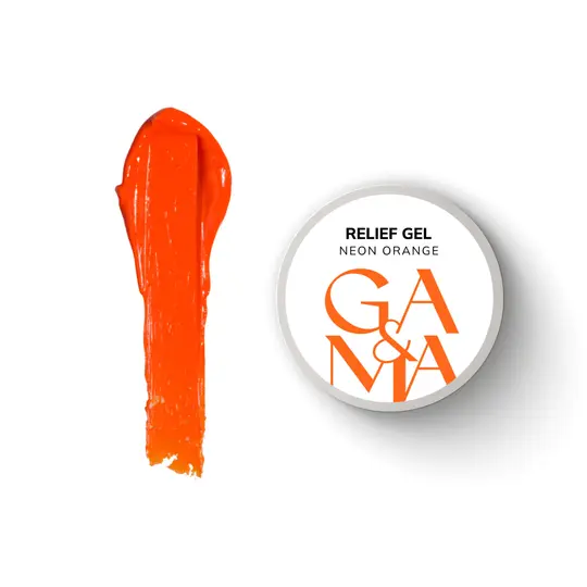 GA&MA. Relief gel, neon orange, 5 g, рельєф гель, неоновий помаранчевий
