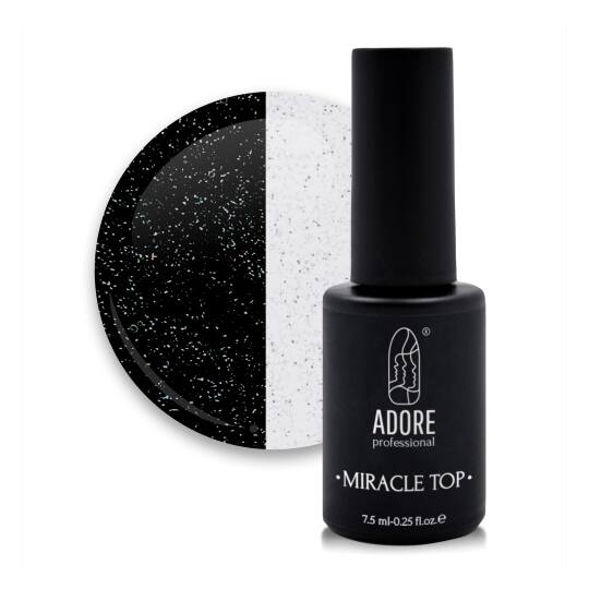 ADORE. Miracle Top coat, №04, Silver shimmer, 8 ml. Топ зі срібним мерехтінням
