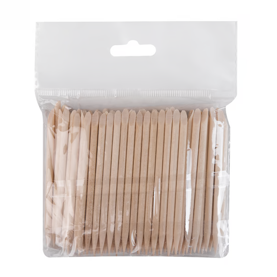 STALEKS. 100 pcs Orange Wood Sticks, 75 mm, Набір 100 шт Апельсинові палички