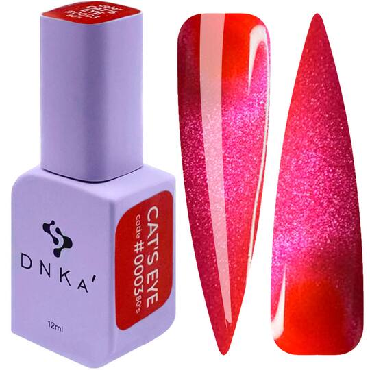DNKa’. Gel Polish, 80's, Glows in the dark Cat's eye, #0003, 12 ml, гель-лак люмінісцентний "котяче око"