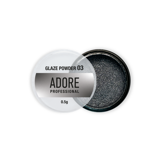 ADORE. Glaze Powder #03, 0.5 g. Дзеркальна втирка-глазур, чорна