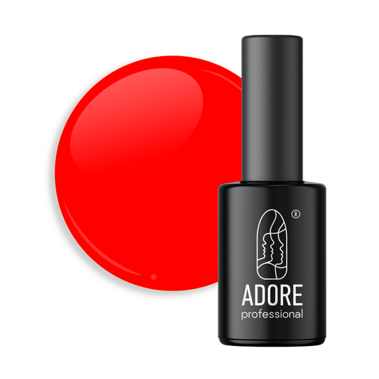 ADORE. Neon Max Gel Polish, #Nn-07, SOS, 8 ml. Гель-лак, неоново-червоний