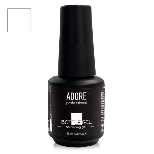 ADORE. Bottle Gel, 15 ml, #01, Milky. Гель для зміцнення, молочний