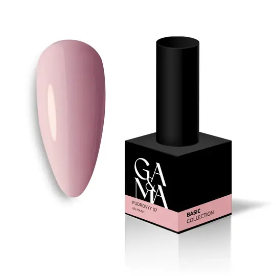 GA&MA. Gel polish #7 PINK POWDER, 10 ml, гель-лак, пудровий рожевий