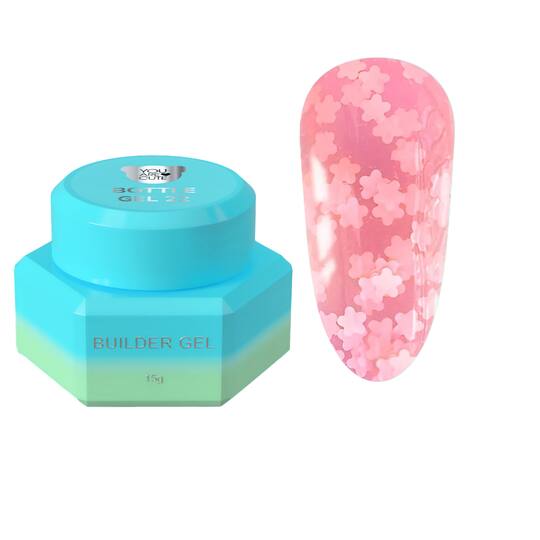 You Are Cute. Bottle Gel #22, 15 ml, рідкий гель з білими квіточками