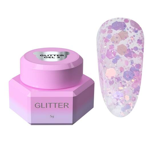 You Are Cute. Glitter Gel #03, 5 ml, Блискітки для нігтів
