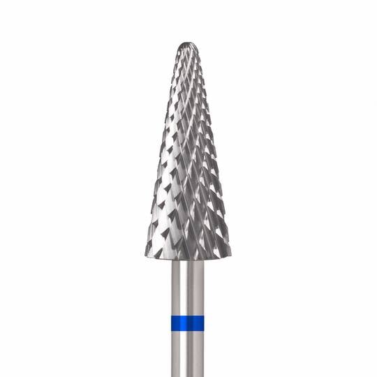 Ülka. Carbide nail bit, cone, blue, Ø 6 mm / роб. частина 15 mm, Фреза твердосплавна "Конус" синя