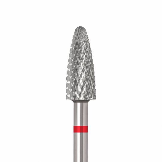 Ülka. Carbide nail bit, corn, red, Ø 5 mm / роб. частина 13 mm, Фреза твердосплавна "Кукурудза" червона