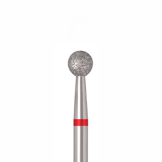 Ülka. Diamond nail bit, ball, red, Ø 4 mm, Фреза алмазна "Куля" червона