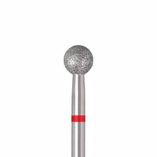 Ülka. Diamond nail bit, ball, red, Ø 5 mm, Фреза алмазна "Куля" червона