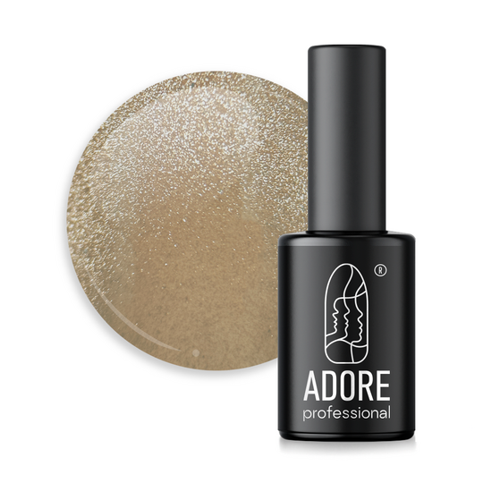 ADORE. Cat's Eye Gel Polish, #E-02, 8 ml. Нюдовий гель-лак "котяче око", пісочно-бежевий