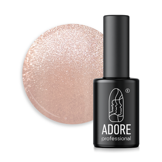 ADORE. Cat's Eye Gel Polish, #E-03, 8 ml. Нюдовий гель-лак "котяче око", персиково-бежевий