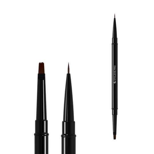 STALEKS. Manicure brush liner and Gel brush, Expert 7 mm / 7 mm. Пензлик-лайнер для гелю двосторонній