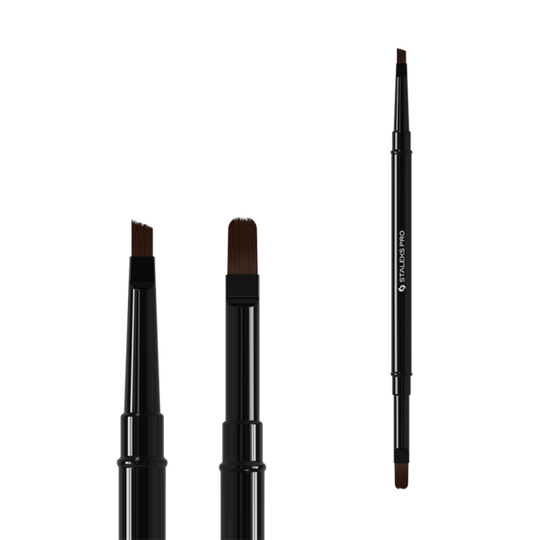 STALEKS. Gel brush, Expert 11 mm / 7 mm. Пензлик для гелю двосторонній