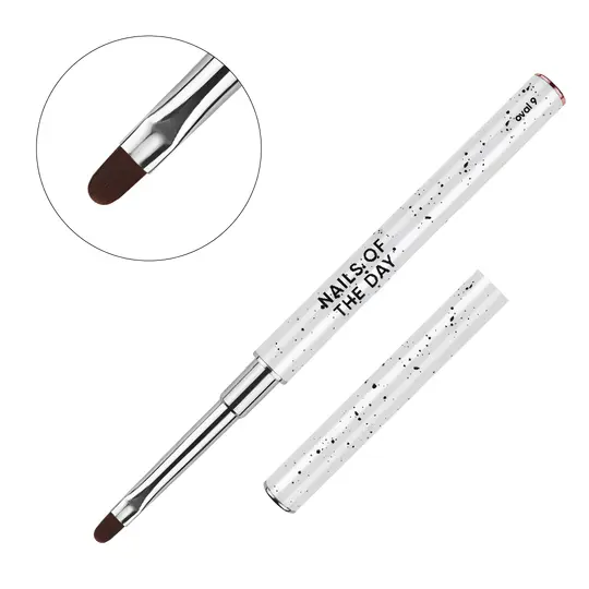 NOTN. Professional Brush Oval, 9 mm, професійний пензлик для викладки гелю, плоский овал