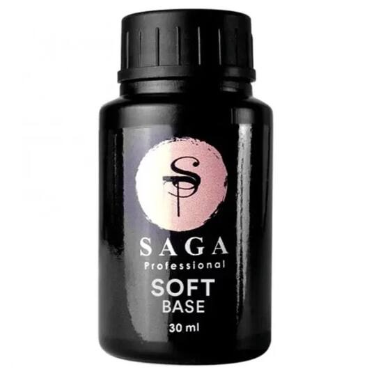 SAGA. Rubber base "Soft", clear, 30 ml. Прозора каучукова база
