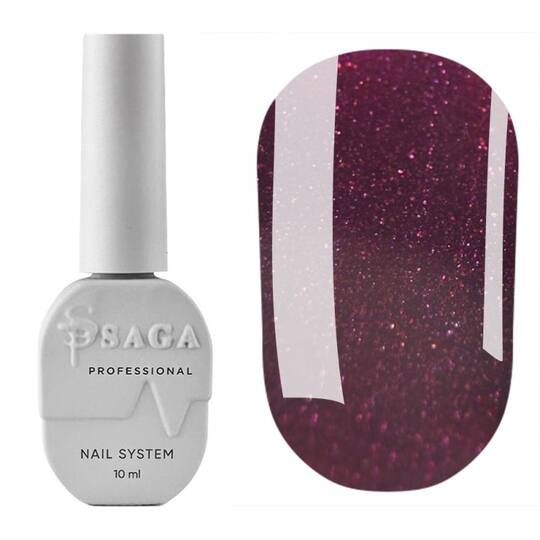 SAGA. Gel Polish "Love Red", #03, 10 ml. Гель-лак з шимером