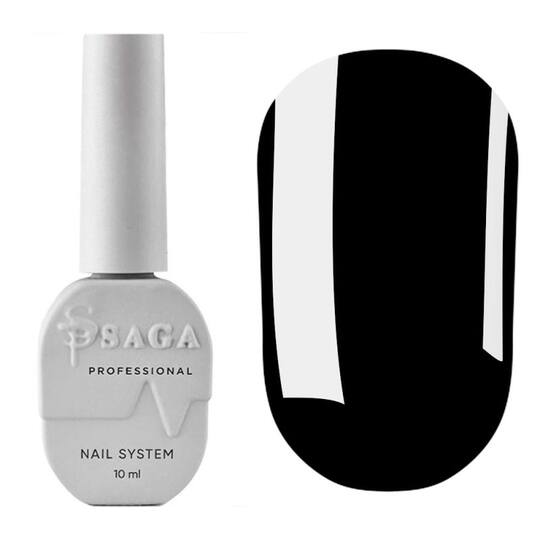 SAGA. Gel Polish, Super Black, 10 ml. Гель-лак, чорний