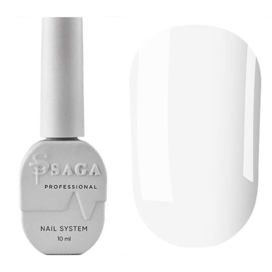SAGA. No Wipe Color Top, White, 10 ml. Топ без липкого шару, білий