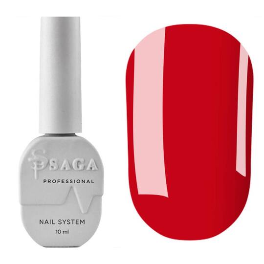 SAGA. No Wipe Color Top, Red, 10 ml. Топ без липкого шару, червоний