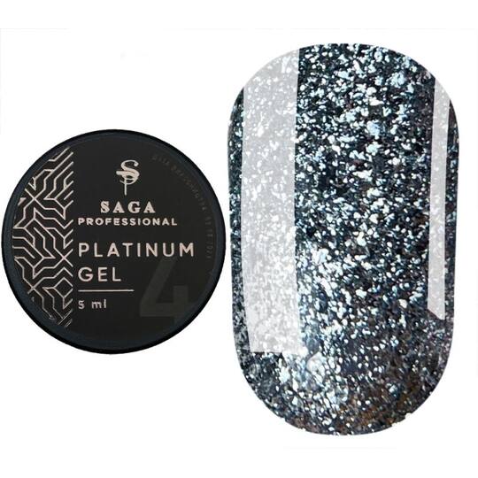 SAGA. Platinum Paint Gel, #04, 5 g. Гель-фарба з поталлю