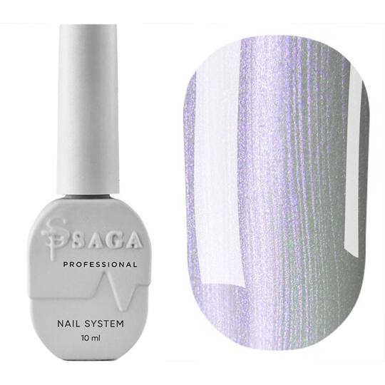 SAGA. Cat's Eye Gel Polish "Silk Cat", #01, 10 ml. Гель-лак "Котяче око" з перламутром