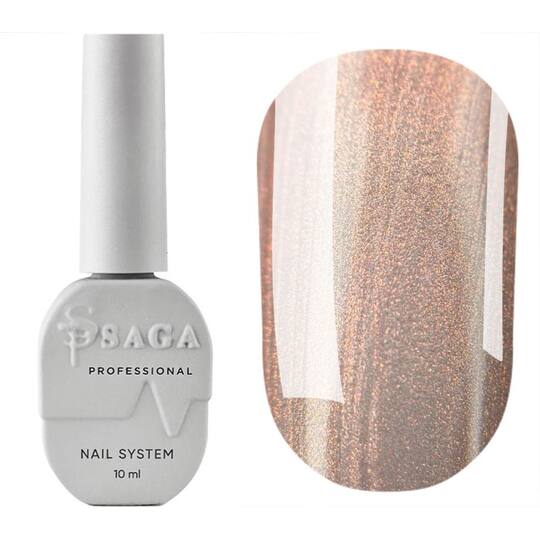 SAGA. Cat's Eye Gel Polish "Silk Cat", #03, 10 ml. Гель-лак "Котяче око" з перламутром