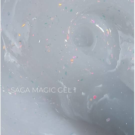 SAGA. Builder Gel "Magic", 15 ml, #01. Гель для укріплення та нарощування з поталлю