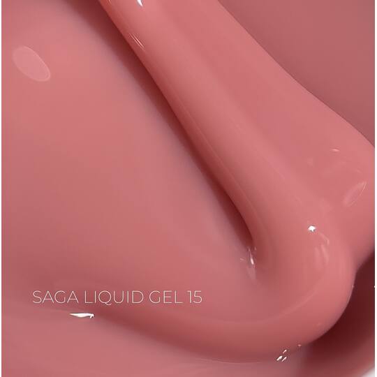 SAGA. Liquid Gel, 15 ml, #15. Рідкий гель для укріплення та нарощування