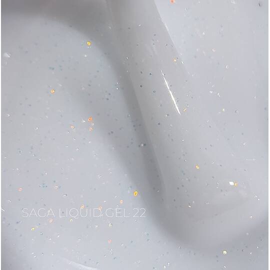 SAGA. Liquid Gel, 15 ml, #22. Рідкий гель для укріплення та нарощування з шимером