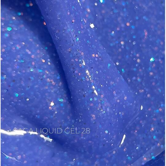 SAGA. Liquid Gel, 15 ml, #28. Рідкий гель для укріплення та нарощування з шимером