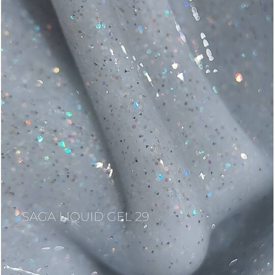 SAGA. Liquid Gel, 15 ml, #29. Рідкий гель для укріплення та нарощування з шимером