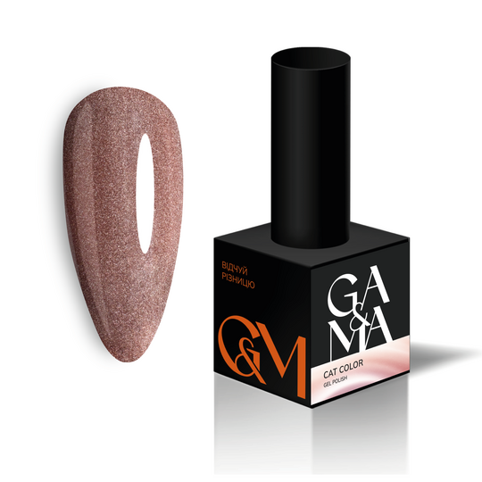 GA&MA. Gel polish Cat Color, #004. Гель-лак з шимером «Котяче око», 6 ml