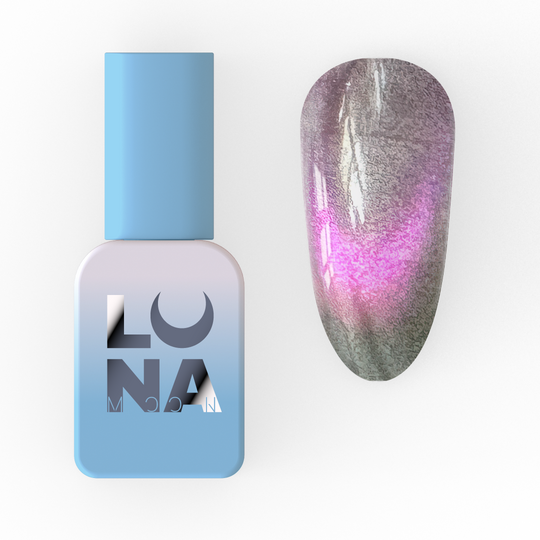 LUNAmoon. "Cat Eye" Gel Polish #253, 8 ml, гель-лак «Котяче око» на вітражній основі