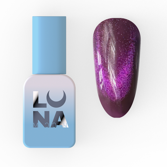 LUNAmoon. "Cat Eye" Gel Polish #256, 8 ml, гель-лак «Котяче око» на вітражній основі