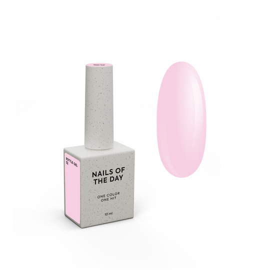 NOTD. Bottle Gel #2, Pale Pink, 10 ml, рідкий надміцний гель, блідо-рожевий