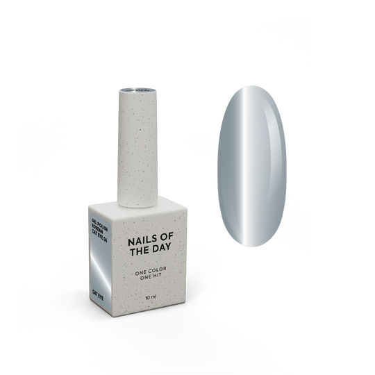 NOTN. Korean "Cat eye" Gel Polish #06, 10 ml, гель-лак "котяче око" сріблясто-блакитний