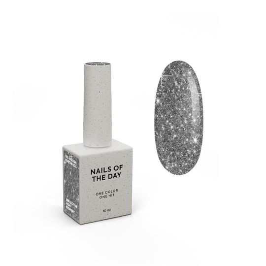 NOTN Гель-лак Martini, #024, світловідбиваючий срібний, 10 ml