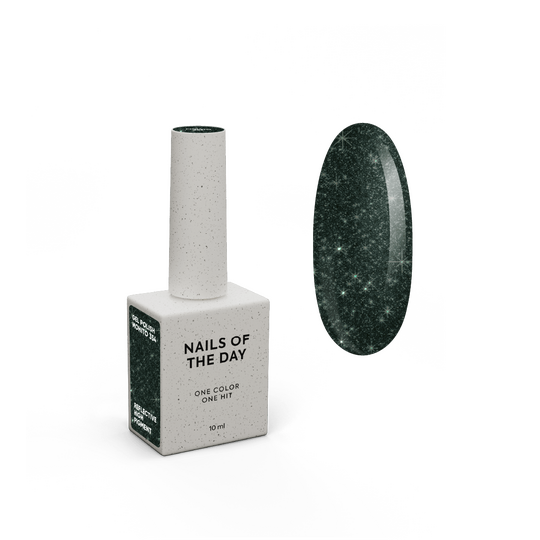 NOTN. Гель-лак Mohito, #354, світловідбиваючий холодний темно-зелений, 10 ml